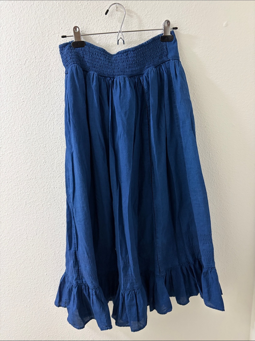 American Eagle Outfitters Royal Blue Maxi Skirt with Ruffle Hem - Picture 3 of 3